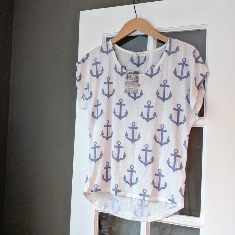 ‼️ NWT Love J Anchor Soft Knit T Shirt Size S